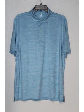 Johnnie-O Huron Polo Shirt Men Large Maverick Blue Featherweight JMPO4690